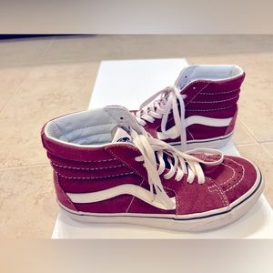 Vans Burgundy high top sneakers - size 6.5